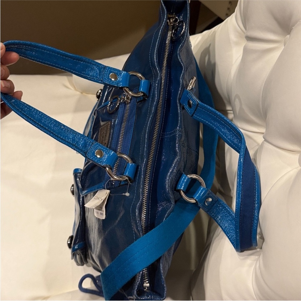 Rare Coach Poppy Spotlight Patent Leather Handbag - Picture 7 of 16